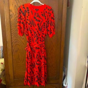 Who What Wear Red and Black Dress